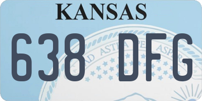 KS license plate 638DFG