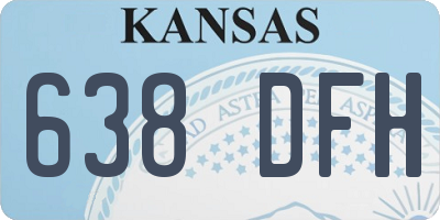 KS license plate 638DFH
