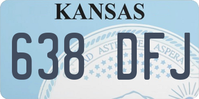 KS license plate 638DFJ