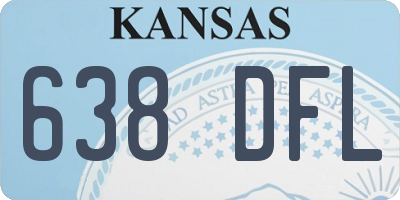 KS license plate 638DFL