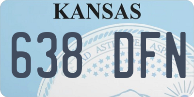 KS license plate 638DFN