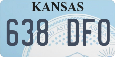 KS license plate 638DFO