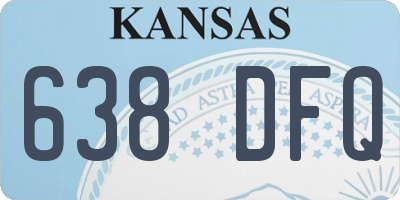 KS license plate 638DFQ