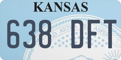 KS license plate 638DFT