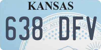KS license plate 638DFV