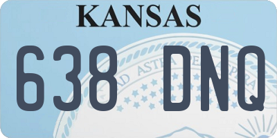 KS license plate 638DNQ