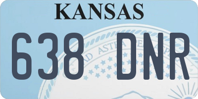 KS license plate 638DNR