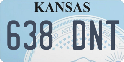 KS license plate 638DNT
