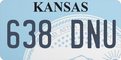 KS license plate 638DNU