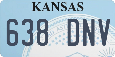 KS license plate 638DNV