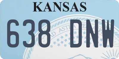 KS license plate 638DNW