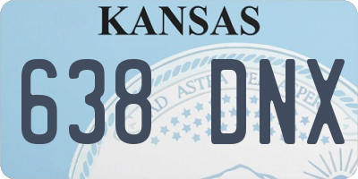 KS license plate 638DNX