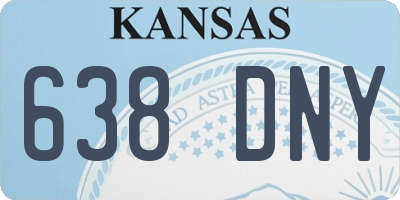 KS license plate 638DNY
