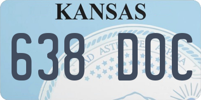 KS license plate 638DOC