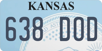 KS license plate 638DOD