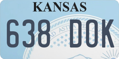 KS license plate 638DOK