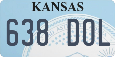 KS license plate 638DOL