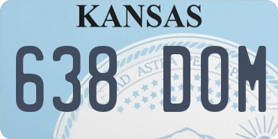 KS license plate 638DOM
