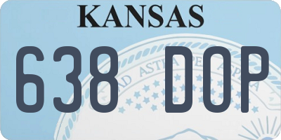 KS license plate 638DOP