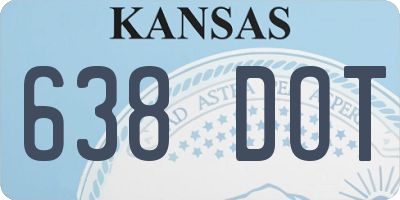 KS license plate 638DOT
