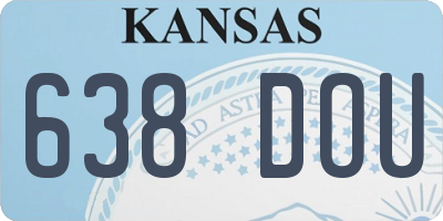 KS license plate 638DOU