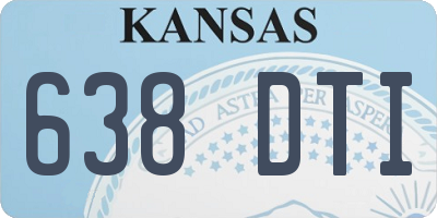 KS license plate 638DTI