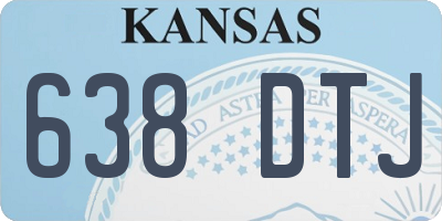 KS license plate 638DTJ