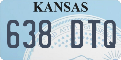 KS license plate 638DTQ