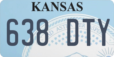 KS license plate 638DTY