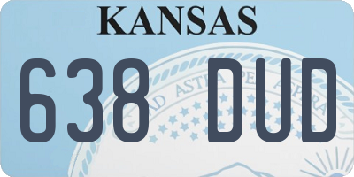 KS license plate 638DUD