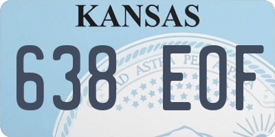 KS license plate 638EOF