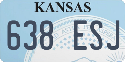 KS license plate 638ESJ