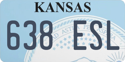 KS license plate 638ESL