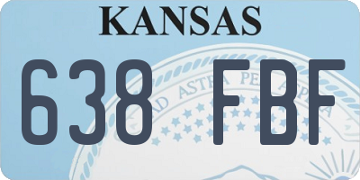 KS license plate 638FBF