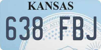 KS license plate 638FBJ