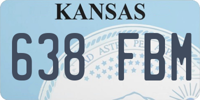 KS license plate 638FBM