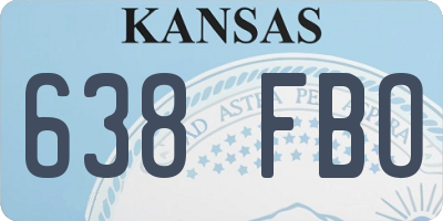 KS license plate 638FBO