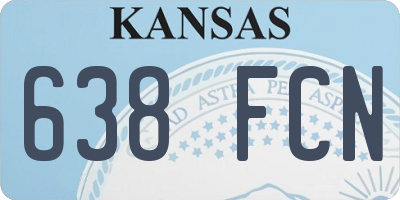KS license plate 638FCN