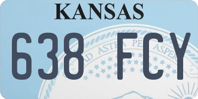 KS license plate 638FCY