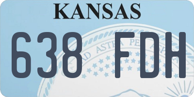 KS license plate 638FDH