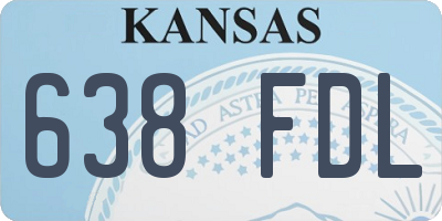 KS license plate 638FDL