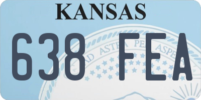 KS license plate 638FEA