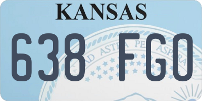 KS license plate 638FGO