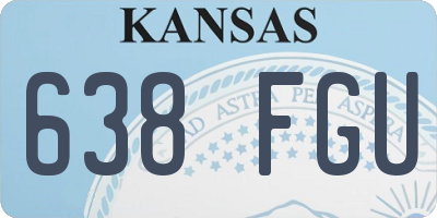 KS license plate 638FGU