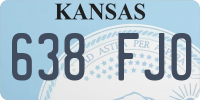 KS license plate 638FJO