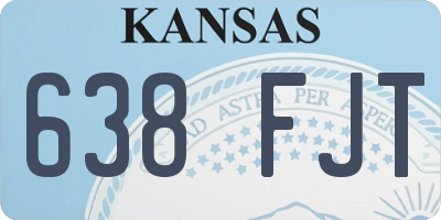KS license plate 638FJT