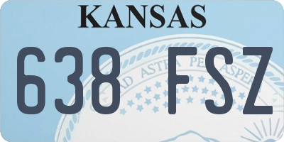 KS license plate 638FSZ