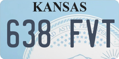 KS license plate 638FVT