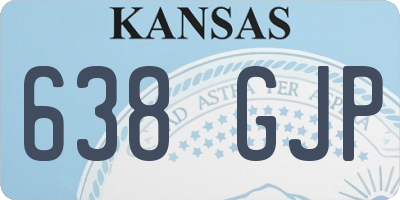 KS license plate 638GJP