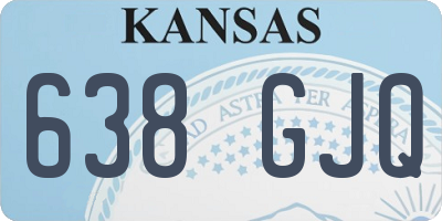 KS license plate 638GJQ